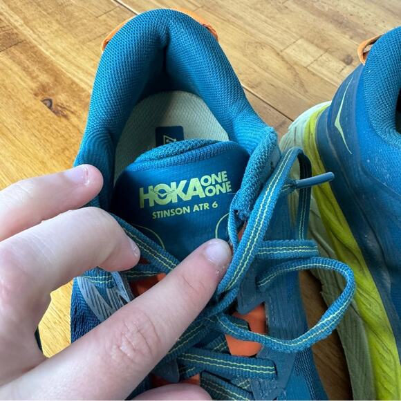Hoka One One Stinson ATR 6 Blue Lace Up Athletic Sneakers Size 9.5 main image 6